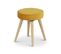 Tabouret En Velours Jaune Velvet