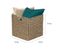 Panier De Rangement Pliable En Jonc De Mer 31x31x31cm