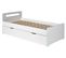 Lit Gigogne 90x200 Cm Blanc Levis