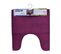 Tapis Contour Wc En Polyester Aubergine 45 X 50 Cm