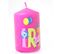 Bougie Anniversaire Ronde - Fuchsia