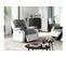 Relaxxo - Fauteuil Relaxation 1 Place Microfibre Et Simili Leo - Blanc Et Gris