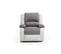 Relaxxo - Fauteuil Relaxation 1 Place Microfibre Et Simili Leo - Blanc Et Gris