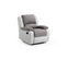 Relaxxo - Fauteuil Relaxation 1 Place Microfibre Et Simili Leo - Blanc Et Gris