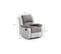 Relaxxo - Fauteuil Relaxation 1 Place Microfibre Et Simili Leo - Blanc Et Gris