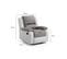 Relaxxo - Fauteuil Relaxation 1 Place Microfibre Et Simili Leo - Blanc Et Gris