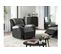 Relaxxo - Fauteuil Relaxation 1 Place Microfibre Et Simili Leo - Gris Et Noir