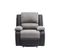 Relaxxo - Fauteuil Relaxation 1 Place Microfibre Et Simili Leo - Gris Et Noir