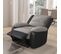 Relaxxo - Fauteuil Relaxation 1 Place Microfibre Et Simili Leo - Gris Et Noir