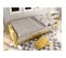 Canapé Droit Scandinave Elga Convertible 3 Places En Tissu -  Jaune