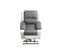 Relaxxo - Fauteuil De Relaxation Releveur Électrique 1 Place Microfibre / Simili Leo - Blanc Et Gris