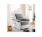 Relaxxo - Fauteuil De Relaxation Electrique Releveur Et Massant - Microfibre / Simili - Blanc / Gris