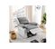 Relaxxo - Fauteuil De Relaxation Electrique Releveur Et Massant - Microfibre / Simili - Blanc / Gris