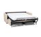 Canapé Convertible Express 3 Places Tissu Beige Matelas 160x200x13 Cm Vika