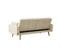 Canapé Droit Scandinave Elga Convertible 3 Places En Tissu -  Beige