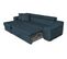 Canapé D’angle Elona Convertible En Tissu Bleu Pétrole Avec Poufs De Rangement À Gauche