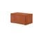 Pack - Clarisse - Canapé D'angle Convertible Réversible Avec Pouf En Velours Côtelé - Terracotta