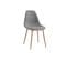 Lot De 4 Chaises Scandinave Key En Tissu - Gris - Pieds Bois