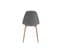 Lot De 4 Chaises Scandinave Key En Tissu - Gris - Pieds Bois