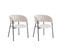 Lot De 2 Chaises Bold En Velours Côtelé - Beige