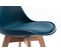 Lot De 2 Tabourets De Bar Scandinave Andrea Avec Pieds Bois - Bleu