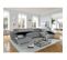 Canapé Convertible Panoramique Parma 6 Places - Tissu Gris Clair - L322 X P196 X H76 Cm