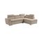 Canapé D'angle Convertible Paola 4 Places Avec Coffre En Tissu - Beige - Angle Droit