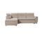 Canapé D'angle Convertible Paola 4 Places Avec Coffre En Tissu - Beige - Angle Gauche