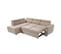 Canapé D'angle Convertible Paola 4 Places Avec Coffre En Tissu - Beige - Angle Gauche