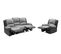 Relaxxo Pack Canapé Relax Électrique Leo 3 Pl + Fauteuil Releveur En Microfibre/simili - Gris/noir