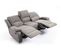 Relaxxo - Ensemble Canapé Relax Manuel Leo 3 Places + Fauteuil Manuel En Microfibre - Gris