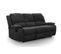 Relaxxo - Ensemble Canapés Relax Manuels Leo 3 + 2 Places En Microfibre - Noir