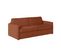 Canapé Convertible Express Agathe 160x190cm En Velours Côtelé - Matelas Épaisseur 13cm - Terracotta