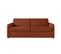 Canapé Convertible Express Agathe 160x190cm En Velours Côtelé - Matelas Épaisseur 13cm - Terracotta