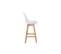 Lot De 4 Tabourets De Bar Scandinave Andrea Avec Pieds Bois - Blanc