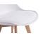 Lot De 4 Tabourets De Bar Scandinave Andrea Avec Pieds Bois - Blanc