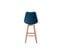 Lot De 6 Tabourets De Bar Scandinave Andrea Avec Pieds Bois - Bleu