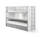 Lit Superposé 3 Couchages, Bureau Gris 90x200