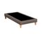 Sommier Déco Simili Cuir Cacao 90x200