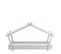 Lit Cabane En Bois Massif Gris 90x200