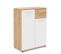 Commode 2 Portes 1 Tiroir Blanc