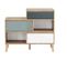 Commode 3 Tiroirs 2 Niches Naturel