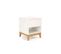 Chevet En Bois Massif 1 Tiroir 1 Niche Blanc