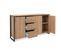 Commode 3 Portes 3 Tiroirs Bois Naturel