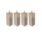 Pied Carré Bois Nature (lot De 4)