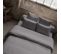 Housse De Couette Double Gaze De Coton Gris Anthracite 240x220 Cm