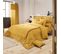 Housse De Couette Double Gaze De Coton Jaune 260x240 Cm