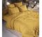 Parure De Lit Double Gaze De Coton Jaune 240x220 Cm