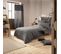 Housse De Couette Double Gaze De Coton Gris Anthracite 140x200 Cm