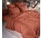 Housse De Couette Double Gaze De Coton Orange 140x200 Cm